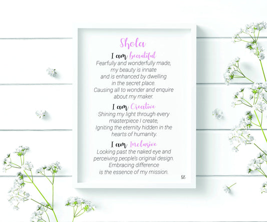 Affirmation / Wedding BESPOKE Poem