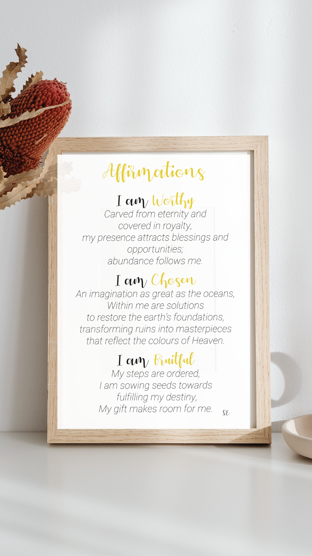Free Affirmation Poetry Print