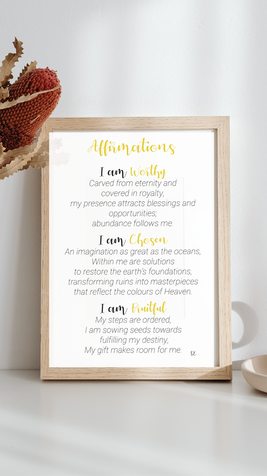 Free Affirmation Poetry Print
